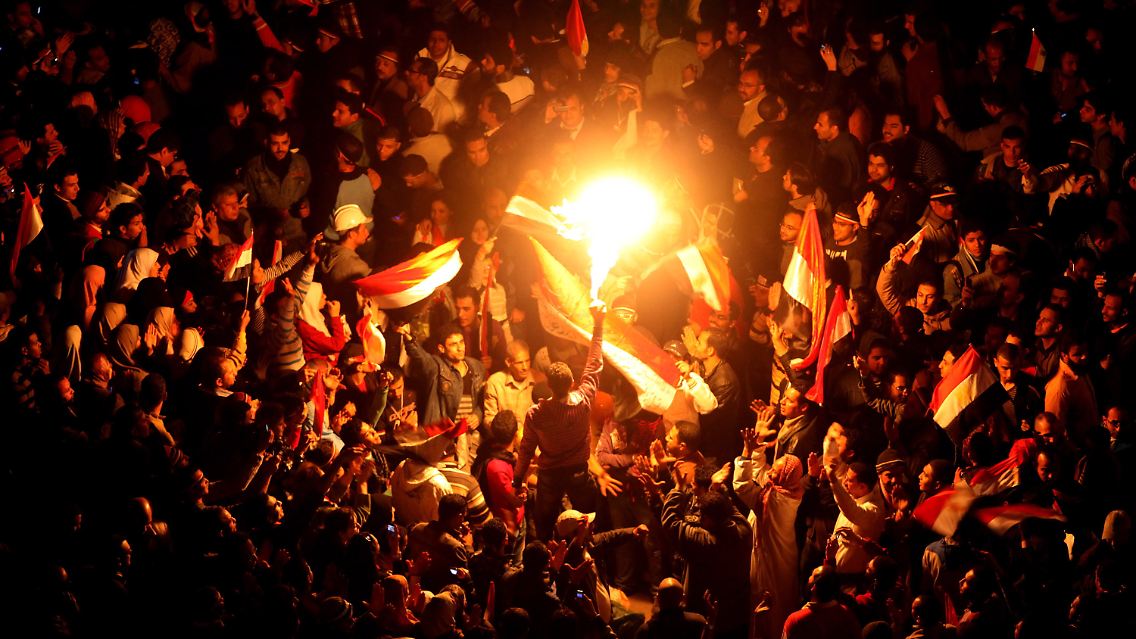 Jubel auf dem Tahrir-Platz in Kairo.