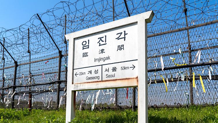 Die Grenze von Nord- und Südkorea ist streng gesichert.