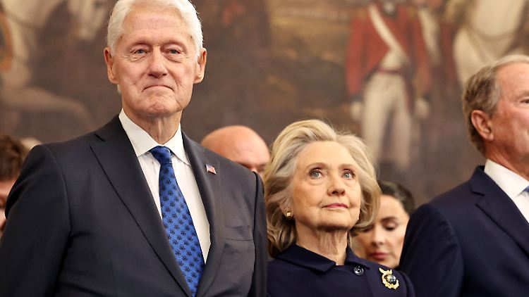 Die Clintons bei der Amtseinführung von US-Präsident Donald Trump im Januar dieses Jahres.