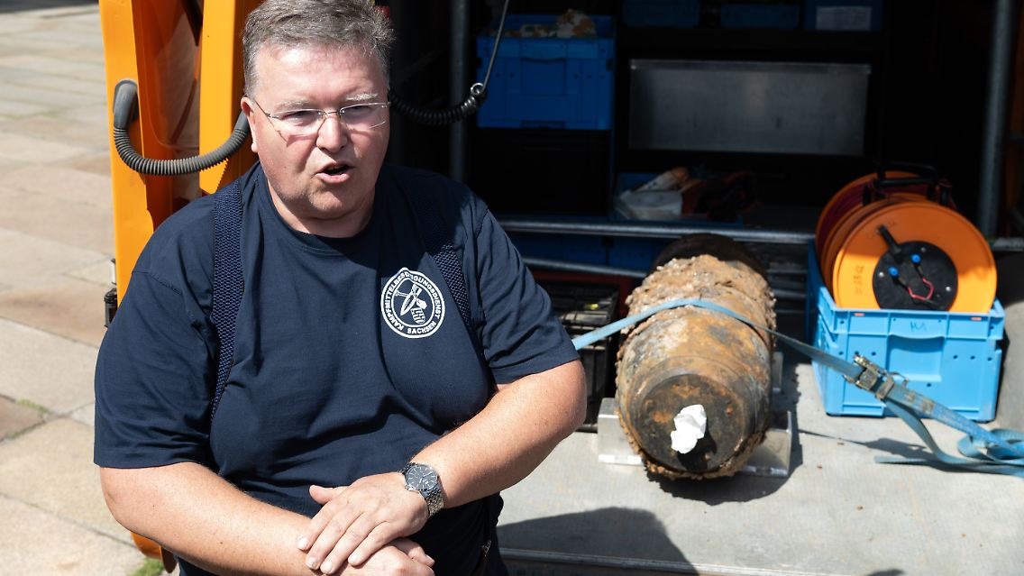 Sprengmeister Holger Klemig hat die Weltkriegsbombe unschädlich gemacht.