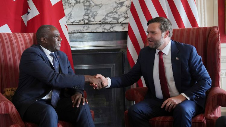 US-Vizepräsident JD Vance ist bereits in Großbritannien zu Gast. Am Freitag traf er den britischen Außenminister David Lammy.
