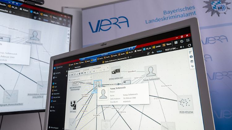 Die umstrittene Software VeRA in einer Testversion. 