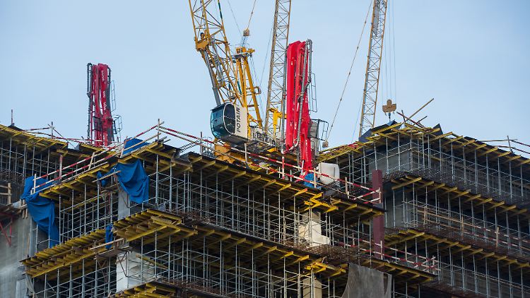 Eine Baustelle in der russischen Hauptstadt Moskau. 