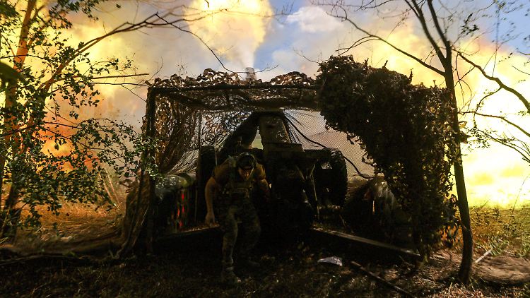 Eine ukrainische Stellung im Donbas. 