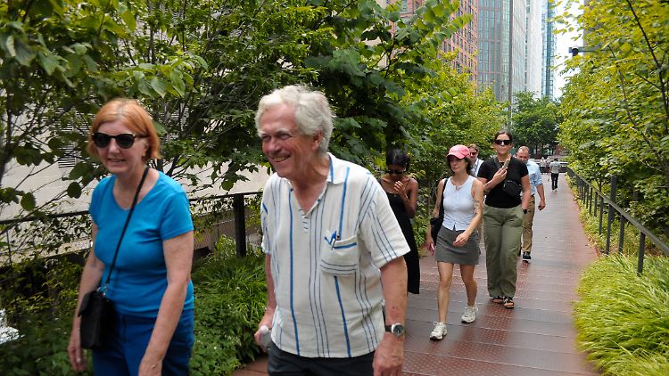 Die High Line in New York City kann seit Juni 2009 für Spaziergänge genutzt werden.