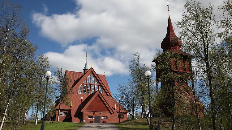 Kirunas Kirche wurde zwischen 1903 und 1912 erbaut und zählt zu den schönsten Gebäuden Schwedens. 