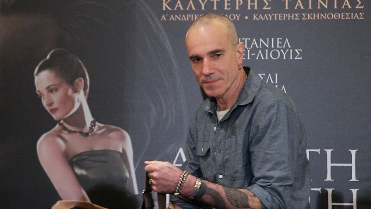 Daniel Day Lewis auf der Pressekonferenz seines damals geplant letzten Films "Am seidenen Faden" im Jahr 2018.