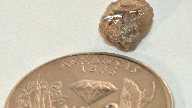 Dieser Diamant wurde 2023 im Crater of Diamonds State Park gefunden.