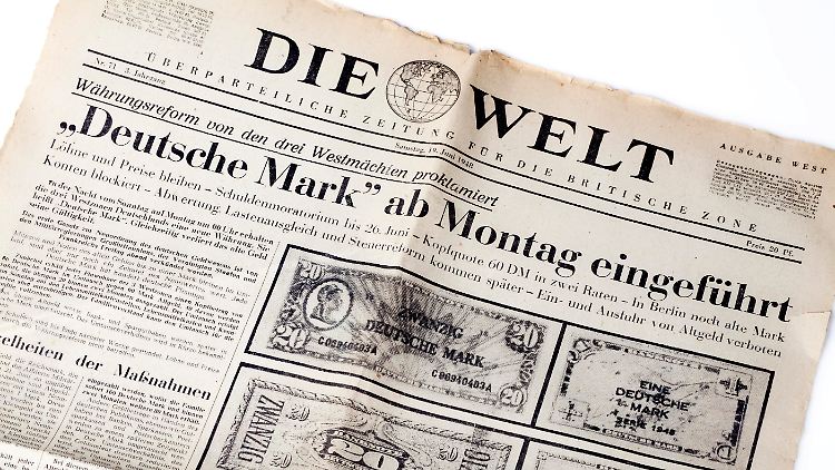 Am 20. Juni 1948 wurde in den westlichen Besatzungszonen die Deutsche Mark (D-Mark) als neue Währung eingeführt.