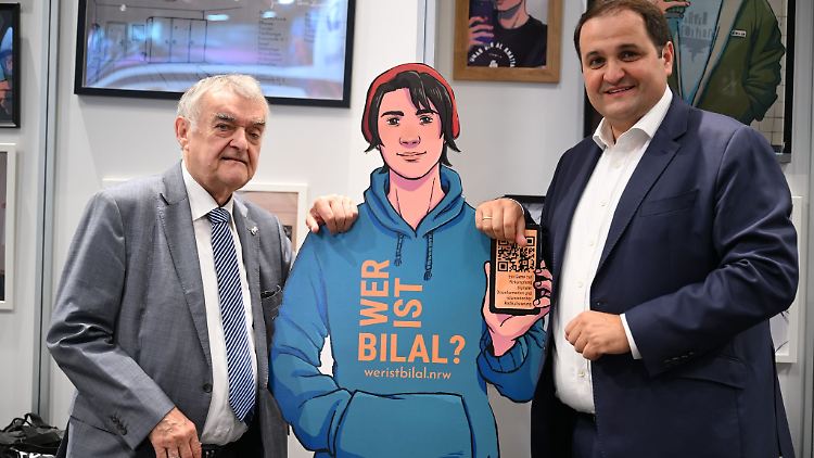 Die NRW-Minister Reul (links) und Liminski hoffen auf eine große Reichweite des Anti-Islamismus-Games "Wer ist Bilal?".