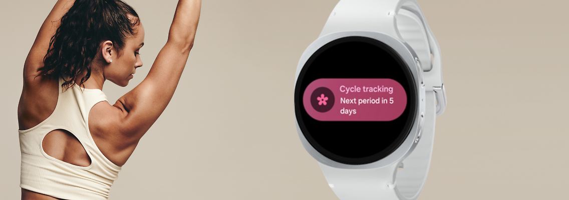Die Galaxy Watch8 kombiniert Fitness-Tracking mit Zyklusvorhersagen.