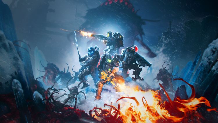 Zu viert geht es in Dark Swarm gegen die Alienmassen.