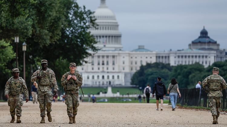 In Washington sind seit dem 11. August insgesamt 1900 Nationalgardisten eingesetzt.