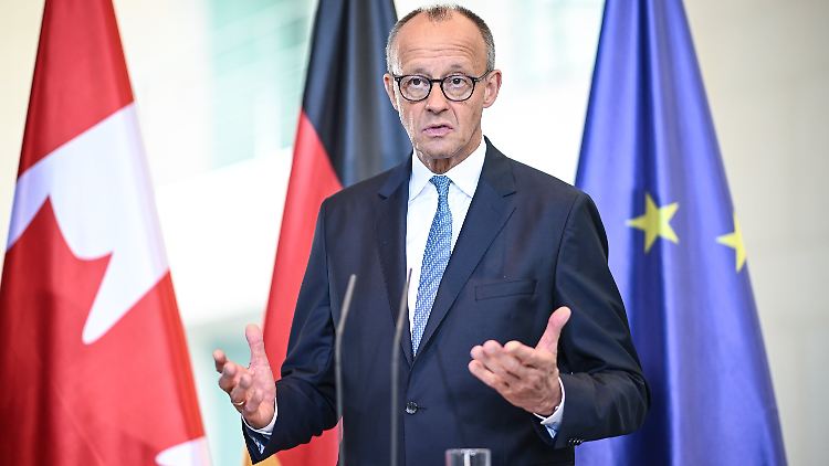 Bundeskanzler Merz und der kanadische Premier Carney hielten eine gemeinsame Pressekonferenz ab.