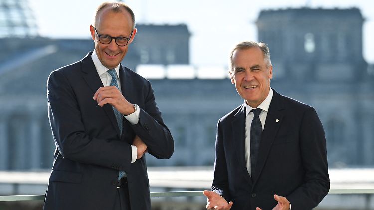 Merz und Carney im Kanzleramt.