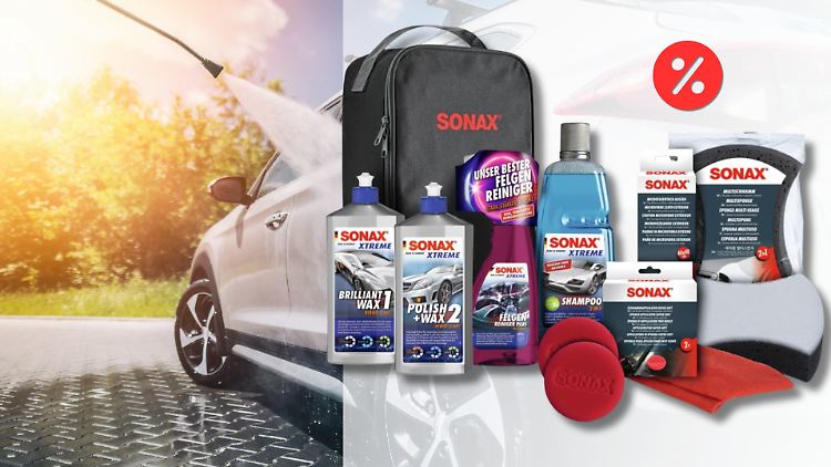 Sauber in den Herbst: Mit dem Sonax Xtreme Autopflege-Set glänzt der Wagen wie neu.