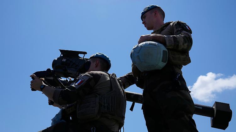 Französische UN-Soldaten im Süden des Libanons. 