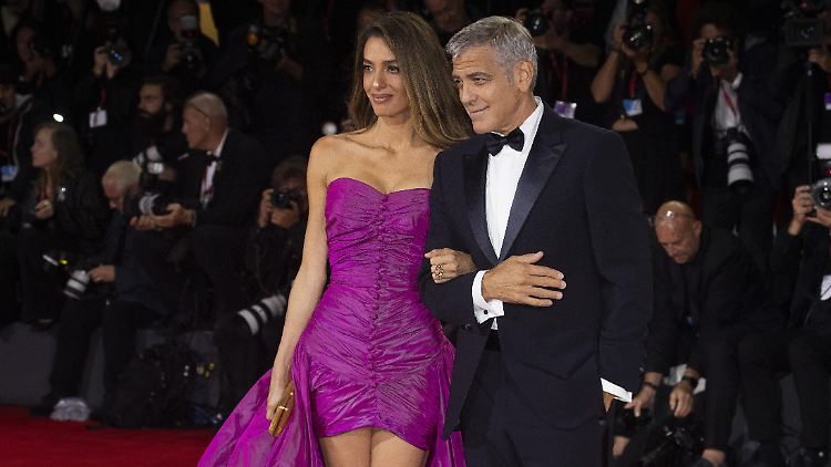 Der Job geht vor: George und Amal Clooney auf dem roten Teppich in Venedig.
