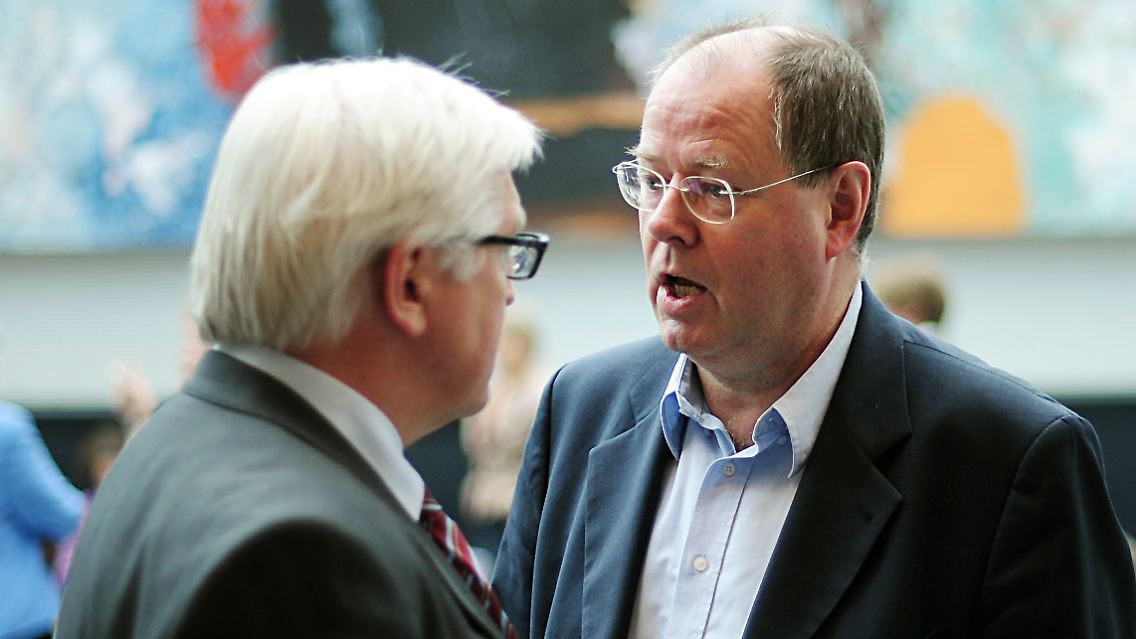 Atmosphärische Störungen zwischen Frank-Walter Steinmeier und Peer Steinbrück.
