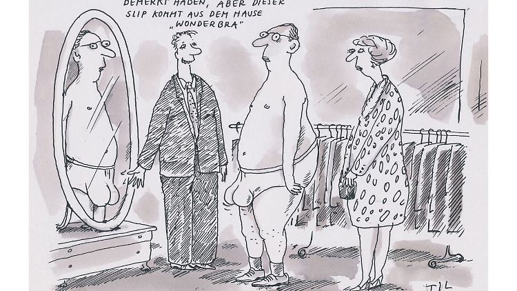 Til Mettes erste Karikatur für den "Stern" (nicht im aktuellen Band enthalten).