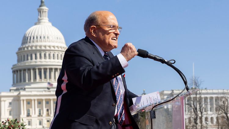 Rudy Giuliani bei einer Kundgebung im März dieses Jahres.