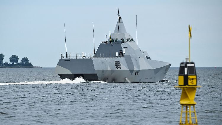 Die schwedische Korvette "Helsingborg " ist Teil des Manövers in der Ostsee.