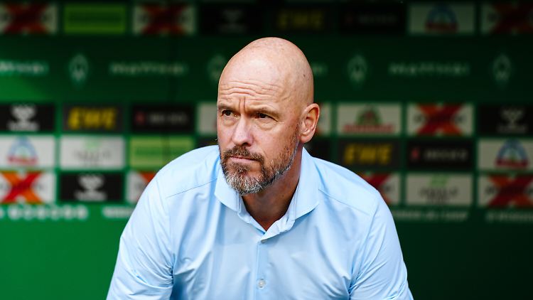 Erik ten Hag bei seinem letzten Auftritt mit Bayer Leverkusen - einem grotesken 3:3 bei Werder Bremen.