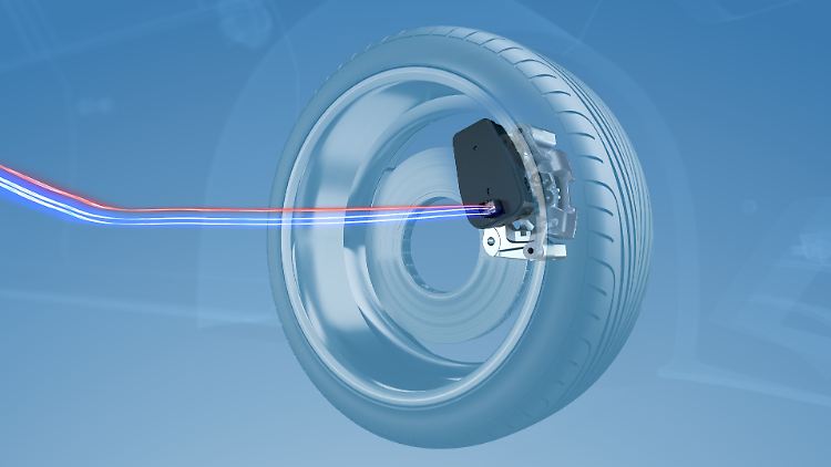 Die elektromechanische Bremse kommt ohne Hydraulikleitungen aus.
