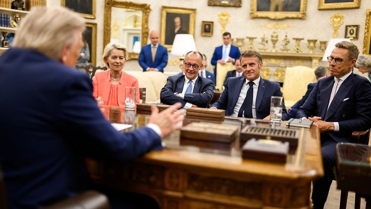 Als Vertreter europäischer Staaten Mitte August zu Gast im Oval Office waren, war die Stimmung gut.