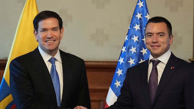 Rubio verkündete die Einstufung der Gangs während seines Besuches bei Ecuadors Präsidenten Noboa.