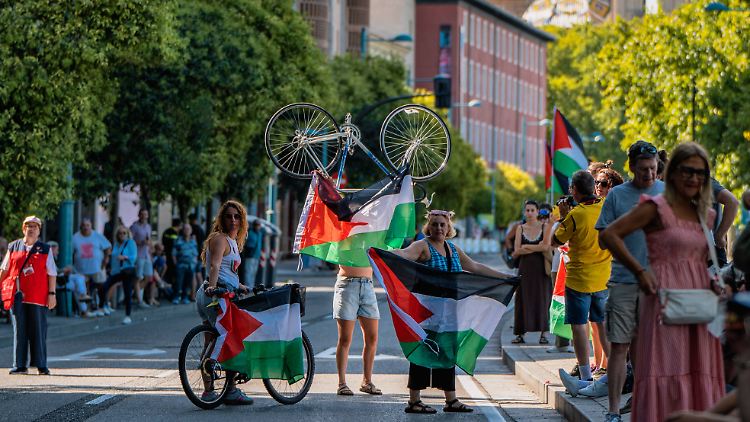 Die Proteste sind bei der Spanien-Rundfahrt in diesem Jahr allgegenwärtig.