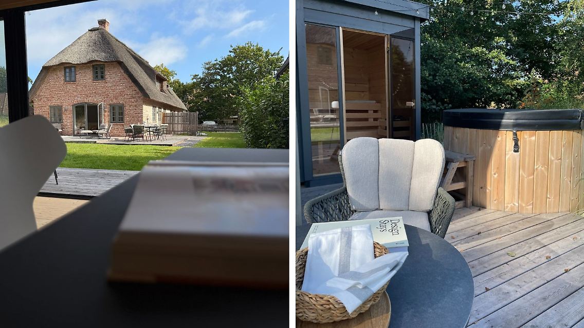 Relaxen im Gartenatelier oder lieber eine Runde Sauna und Hot Tub?