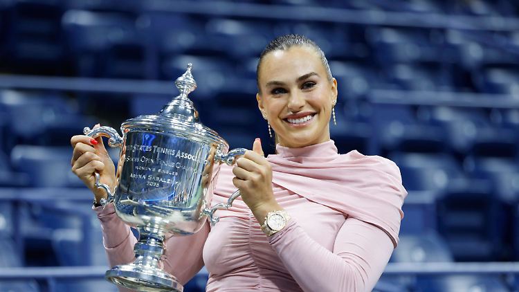 Strahlende Siegerin der US Open: Aryna Sabalenka.