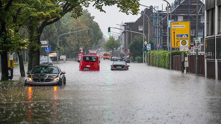 Mönchengladbach wurde schwer getroffen von den Regenmassen.