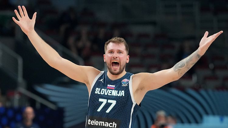 Doncic jubelt gegen Italien.