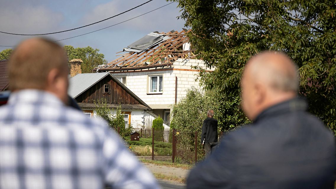 In der Ortschaft Wyryki wurde ein Wohnhaus beschädigt. Verletzt wurde dort offenbar niemand.