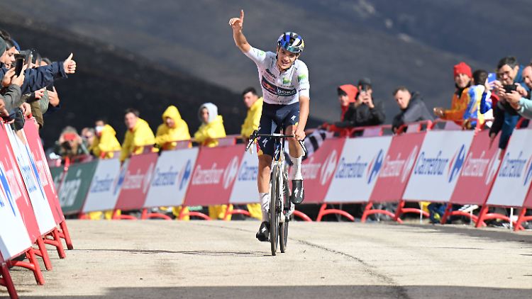 Giulio Pellizzari kam oben als Erster an.