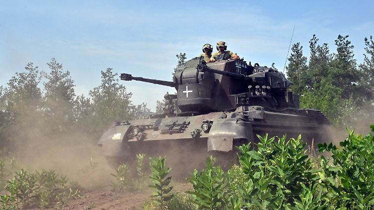 Alt und begehrt: Ein Gepard-Flugabwehrpanzer in der Ukraine.