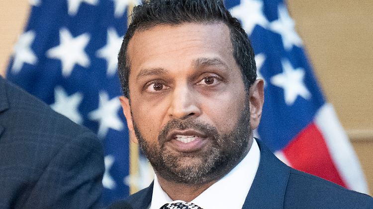 FBI-Chef Kash Patel während der Pressekonferenz zum Fall Charlie Kirk.