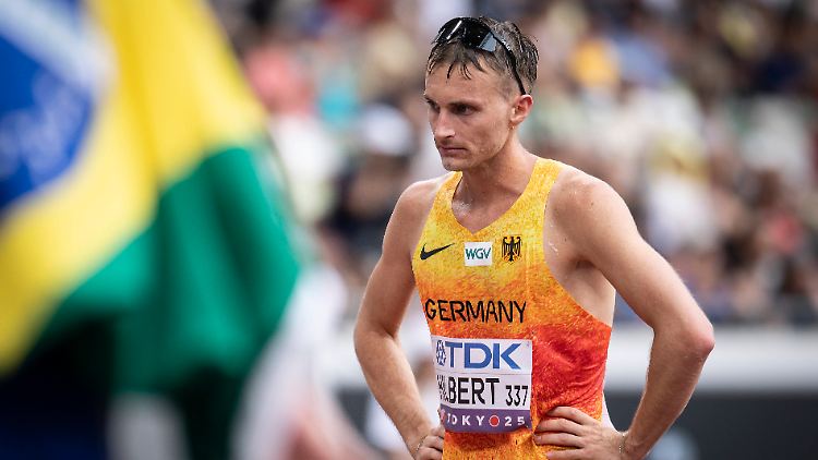 Die Hitze in Tokio verlangte Jonathan Hilbert und den anderen Gehern alles ab.