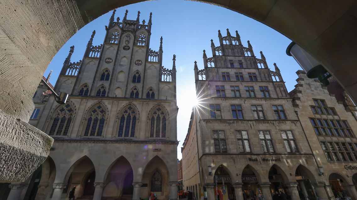 Das historische Rathaus von Münster.