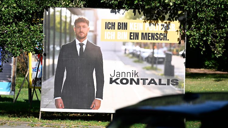 So hat Jannik Kontalis um die Gunst der Wählerinnen und Wähler geworben - vergebens.