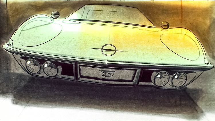 Schneller Traumsportwagen, der schöne Realität wurde: Schon 1962 entwarf Designer Erhard Schnell erste Skizzen vom künftigen Opel GT.