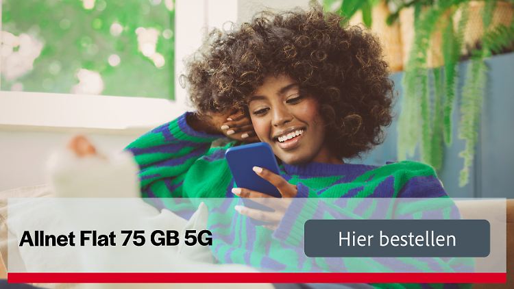 Top-Deal: Die Allnet-Flat mit 75 GB 5G gibt es schon ab 10,99 Euro im Monat.