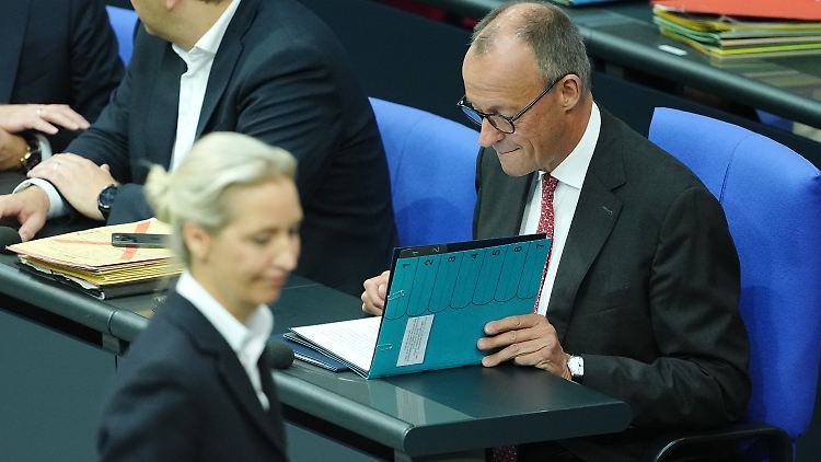 Weidel kritisierte Merz, der stellte die Bürger auf Reformen ein. 