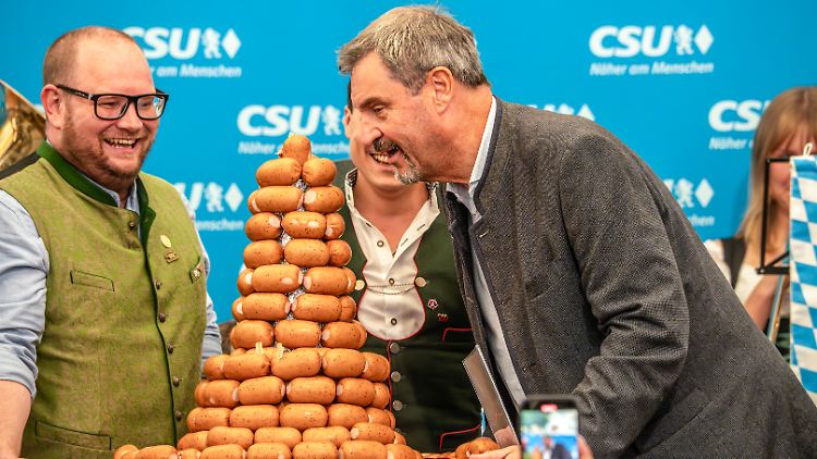 Bayerns Ministerpräsident Markus Söder Anfang des Monats beim Aubinger Herbstfest in München. 