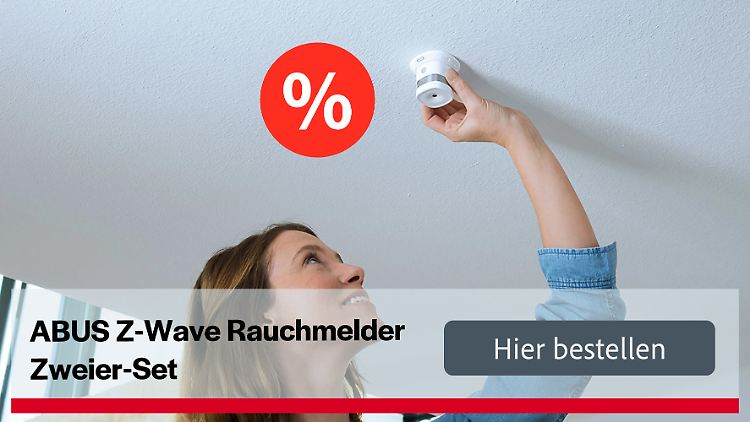 In Deutschland Pflicht: Rauchmelder wie die von Abus können im Notfall Leben retten.