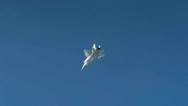 Ein von den schwedischen Streitkräften veröffentlichtes Bild zeigt ein russisches Mig-31-Kampfflugzeug, das an der mutmaßlichen Verletzung des estnischen Luftraums beteiligt war.