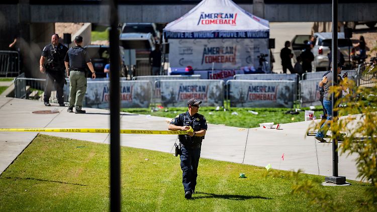 Tatortsicherung nach dem Attentat am 10. September auf dem Campus einer Universität in Utah.