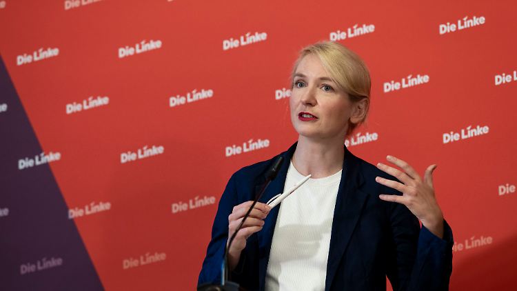 Die Parteivorsitzende Schwerdtner fordert die Union auf, mit der Linken Gespräche zu führen.